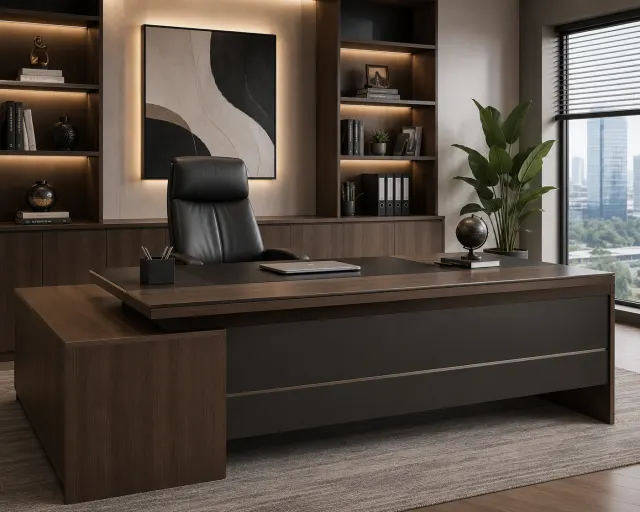 Exec Office Desk by Moon Furniture - custom-made office desk